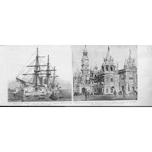  United Staes Cruiser Chicago 1894, & Indian Palace Kolh 
