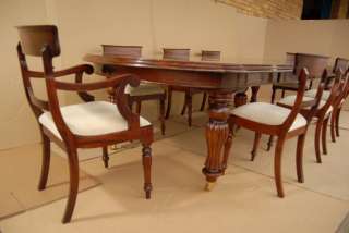 Victorian Dining Table Set William IV Chairs Suite  