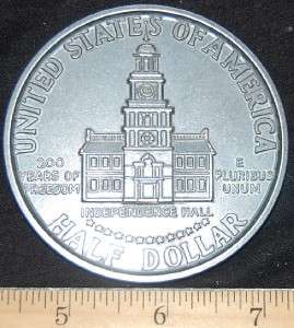 1776   1976 John F Kennedy Half Dollar US Commemorative Large Medal 