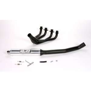 Into 1 Supersport Round Canister Exhaust System With Glossy Black 