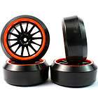   and black wheels with drift tyres suit 110 RC Tamiya HBX 14S +3mm
