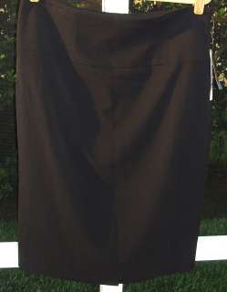   BLACK POLYESTER RAYON SPANDEX SLIM STRAIGHT DRESS WORK SKIRT 14 NEW