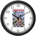   Wine & Grapes Wall Clock by WatchBuddy Timepieces (Slate Blue Frame