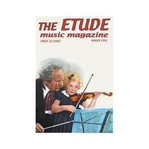  The Etude Violin Lesson 12x18 Giclee on canvas