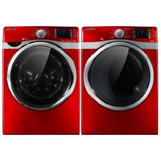 Samsung Red 4.3 Cu Ft DOE (5.0 Cu Ft IEC) Steam Washer and 7.5 Steam 