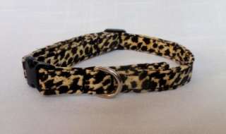 Leopard Print CUSTOM MADE Adjustable Dog/Pet/Cat Collar CUTE  