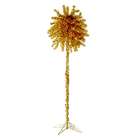   Tropical 6.5 Pre Lit Gold Tinsel Palm Tree Luau Christmas Tree
