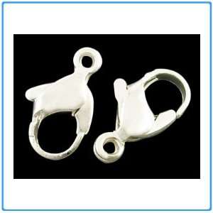  Jewelry Making 12x Alloy Lobster Claw Clasps, Silver 