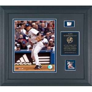 Alex Rodriguez New York Yankees Framed Game Used Baseball with Pin and 