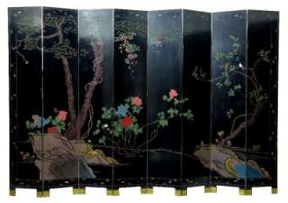1920S CHINESE LAQUER 8 FOLD SCREEN  