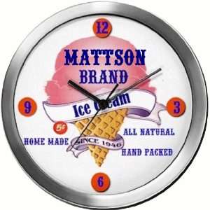 MATTSON 14 Inch Ice Cream Metal Clock Quartz Movement  