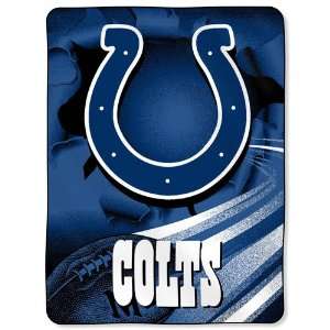  Indianapolis Colts NFL Royal Plush Raschel Blanket (Big 