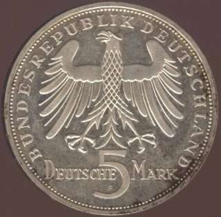 GERMANY RARE WONDERFUL 5 MARK SCHILLER PROOFLIKE COIN   