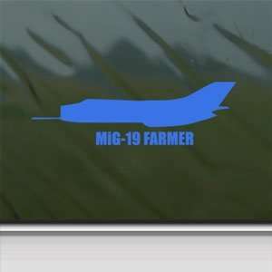  MiG 19 FARMER Blue Decal Military Soldier Window Blue 