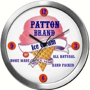  PATTON 14 Inch Ice Cream Metal Clock Quartz Movement 