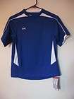 NWT Under Armour Girls YMD Blue Heat Gear Soccer Shirt $59.99 MSRP