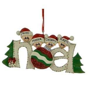    Personalized Noel Family   5 Christmas Ornament