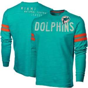 NFL Miami Dolphins Rave Long Sleeve Premium T Shirt   Aqua  