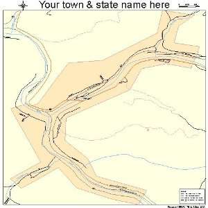  Street & Road Map of Iaeger, West Virginia WV   Printed 