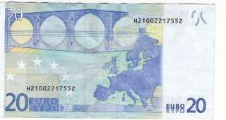 EUROPEAN UNION SLOVENIA 20 EUROS 2002 TRICHET P3H   VF++  RARE 