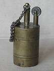 Antique BRASS no 5 PETROL LIGHTER in FELT CASE military soldier  