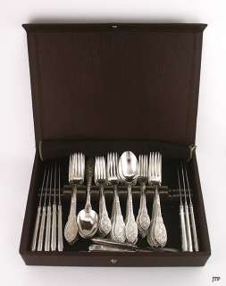 53pc FRENCH STERLING FAB QUALITY DINNER FLATWARE SET  