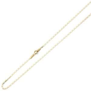   Color Gold 1.2mm Valentino Chain Necklace 16 W/ Spring Ring Jewelry