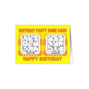    Level 1+2 Birthday Party Game Card Sudoku Card Toys & Games