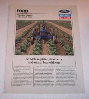 FORD WIDE ROW TRACTORS 5610, 6610, 7610 Sales Lit.  