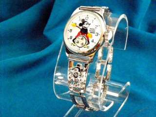 VINTAGE 1930S ORIGINAL MICKEY MOUSE ACTION WATCH + BOX REPRODUCTION 