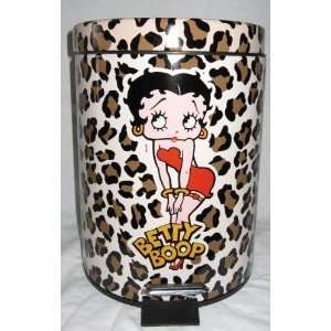  Betty Boop Tin Can with Pop Up Cover Trash Can Storage 