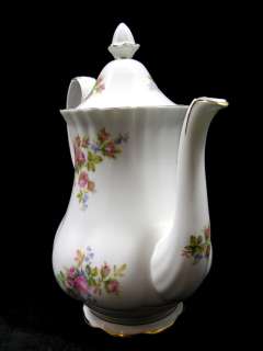   Albert Moss Rose Coffee Pot/Teapot Porcelain Vintage Roses Flowers
