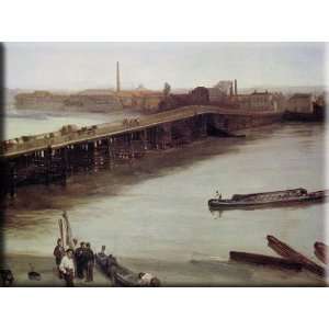  Brown and Silver Old Battersea Bridge 16x12 Streched 