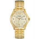 Caravelle Mens Gold Tone Expansion Band Watch   Gold Tone Dial   Day 