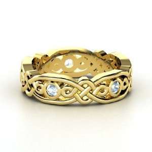  Brilliant Alhambra Band, 18K Yellow Gold Ring with 