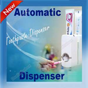   Automatic Toothpaste Dispenser + Free Brush Holder Sets White  