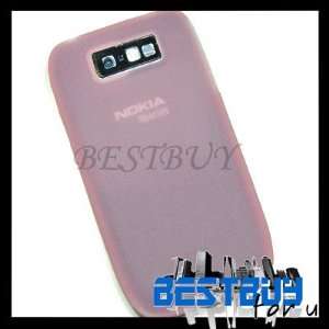   PINK Silicone Soft Case cover skin for Nokia E63 Electronics