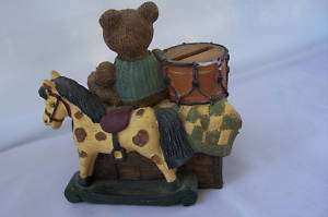 1995 Figi Graphics Teddy Toy Chest Bear Horse Book Bank  