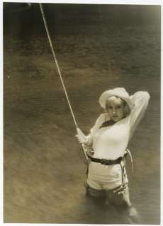 BESSIE LOVE LARGE PHOTOGRAPH 1920S FLAPPER STARLET COMEDIC FISHING 