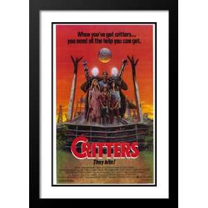 Critters 32x45 Framed and Double Matted Movie Poster   Style A   1985 