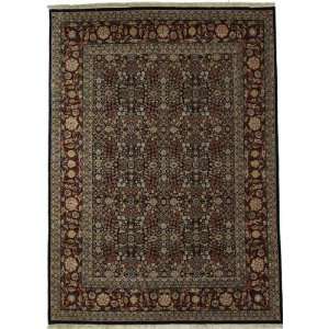  811 x 124 Navy Blue Hand Knotted Wool Kerman Rug 