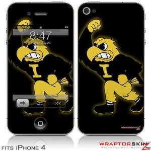 iPhone 4 Skin   Iowa Hawkeyes Herky on Black (DOES NOT fit newer 