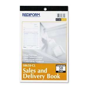 Rediform  Sales Form, 5 1/2 x 8, Carbonless Triplicate, 50 Sets/Book 