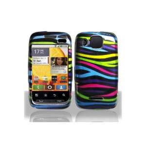 Motorola WX445 Citrus Graphic Case   Rainbow Zebra (Free HandHelditems 