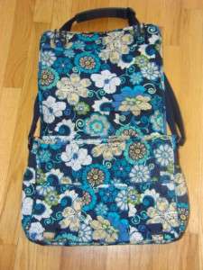 Vera Bradley Mod Floral Blue Commuter Laptop Bag Messenger Crossbody 