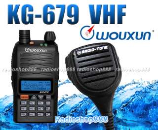 Handheld Radio WOUXUN KG 679 VHF Radio & Mobile WaterProof Speaker Mic 