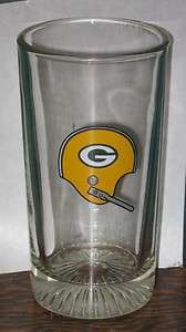 VINTAGE GREEN BAY PACKERS drinking GLASS 5.5 1970s?  