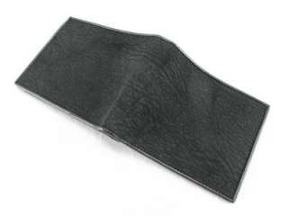   BLACK Shark Skin Leather Mens Bifold Wallet +   