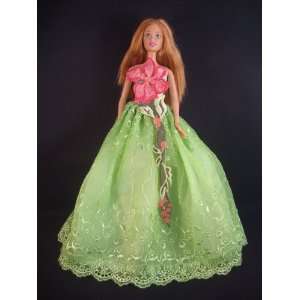  with a Pink Flower Motif Made to Fit the Barbie Doll Toys & Games