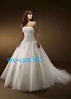   Wedding Dress Bridal Gown Prom Ball Formal petticoat custom SZ